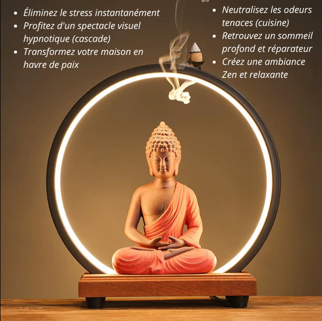 Brûleur d’encens en céramique avec led "Buddha"