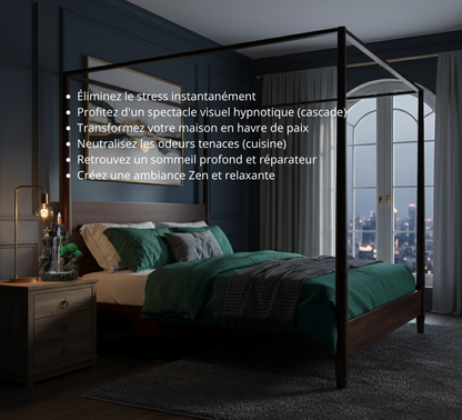 Brûleur d’encens en résine style chinois – “Montagne féerique” à effet cascade