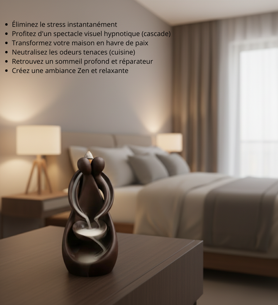 Brûleur d'encens "Buddha" - à effet cascade