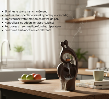 Brûleur d'encens "Buddha" - à effet cascade