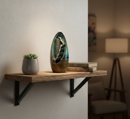 Brûleur d’encens en céramique “Eaux de montagne” à effet cascade