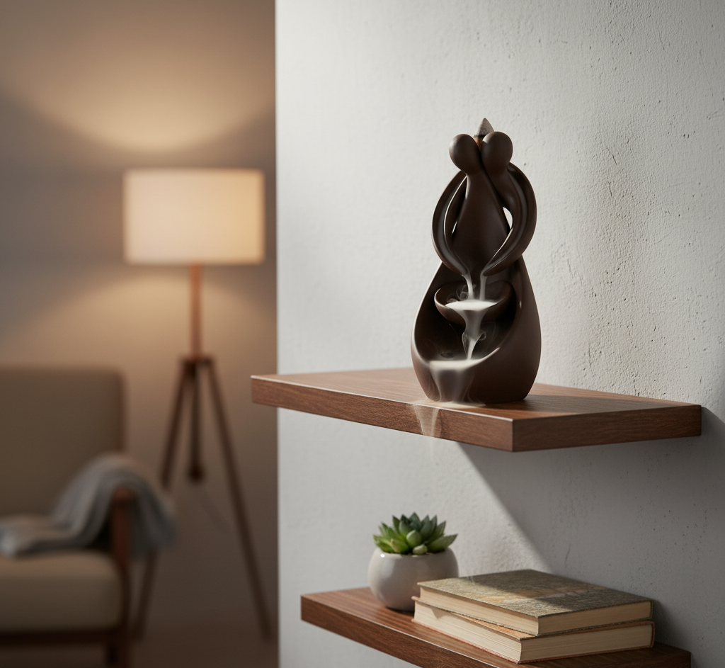 Brûleur d'encens "Buddha" - à effet cascade