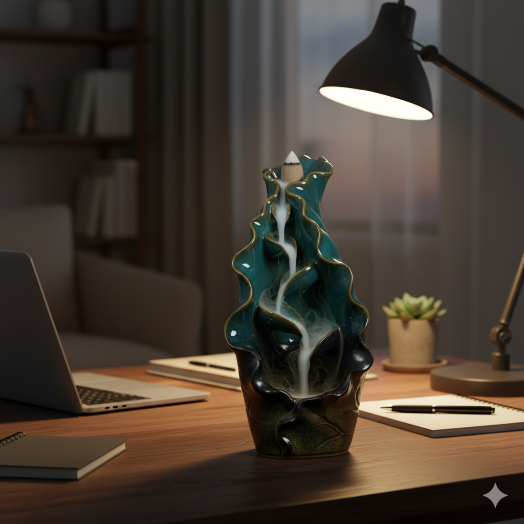 Brûleur d’encens en cascade - “Lotus” à effet cascade