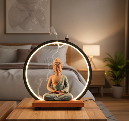 Brûleur d’encens en céramique avec led "Buddha"