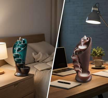 Brûleur d’encens en céramique "Torche" - à effet cascade