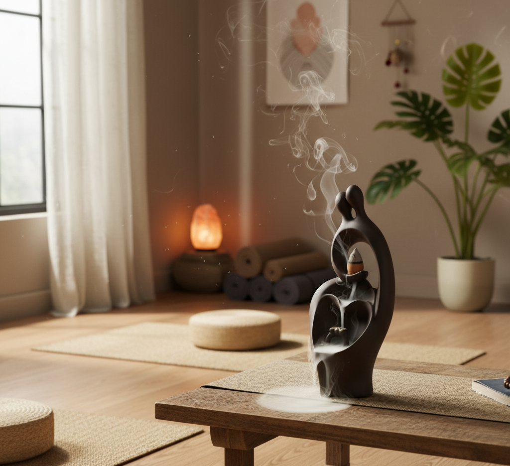 Brûleur d'encens "Buddha" - à effet cascade