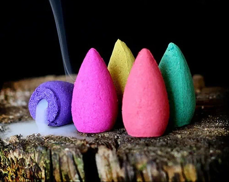 Mixed Natural Incense Rose Jasmine Lavender Osmanthus Sakura Smoke Cone Reflux Tower Incense Backflow Incense Bullet