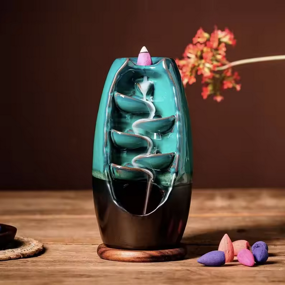 Brûleur d’encens en cascade - “Lotus” à effet cascade