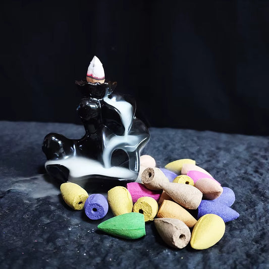 Cônes d’encens naturels assortis à effet cascade – Rose, Jasmin, Lavande, Osmanthus & Sakura